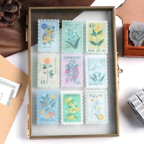 45Pcs/Bag Vintage Letter Garden Series Flower Paper Sticker Package DIY Diary Journal Decoration Sticker Album Scrapbooking
