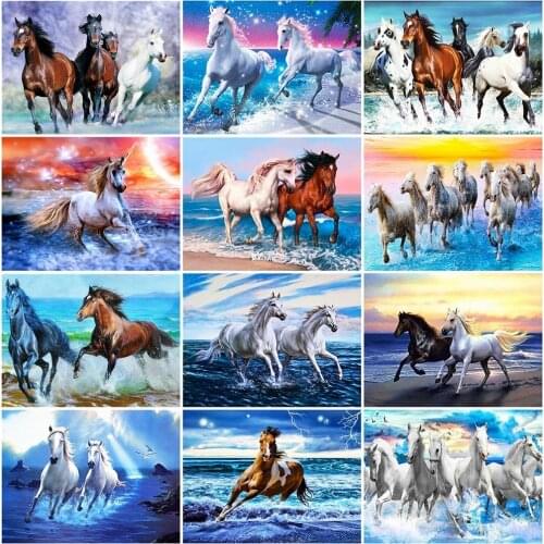 Full Square/Round Drill 5D Diy Diamond Painting Horse Diamond Embroidery Animals Pictures Of Rhinestones Art Mosaic Home Decor