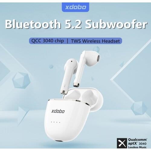 XDOBO TWS Wireless BT5.2 Earphones GEM2005 Qualcomm 3040 Game Headphones APTX Studio Music Earbud 40h Playtime with Charging Box