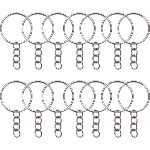 100Pcs Keyring Keychain Split Jump Rings Bulk Ring DIY Jewelry Key Chain Craft Ladies Mens Diy Key Chain Accessories
