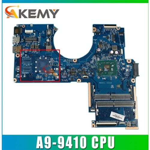 For HP 15-AW 15-AW007CY Laptop Motherboard 856270-601 856270-501 DAG55AMB6E0 DDR4 With A9-9410 CPU MB 100% Tested Fast Ship