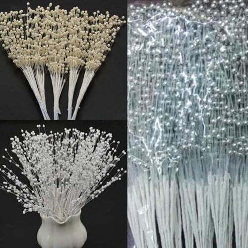 10 Stems Faux Pearl Beads Spray Wedding Bride Flower Bouquet Home Table Decor