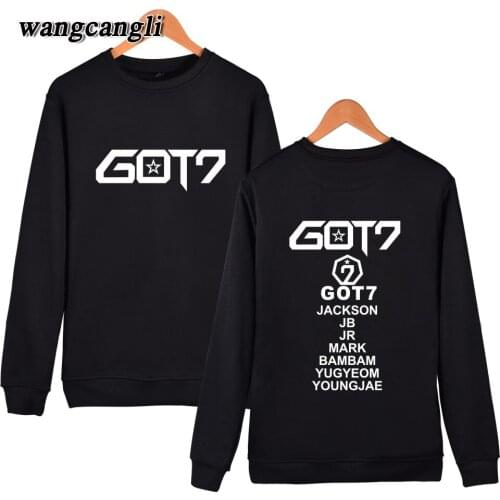 GOT7 Korean Male Group Casual Men/Women Sweatshirt Hoodies Streetwear Kpop Cool Hoodie Sweatshirts Hip Hop Plus Size Tracksuit