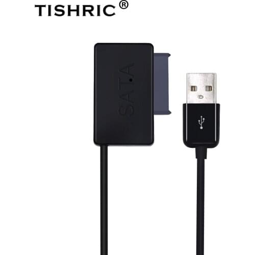 TISHRIC SATA Adapter Cable USB 2.0 To SATA 13Pin Easy Drive Line Interface For Notebook Computer USB To Optical Drive Use
