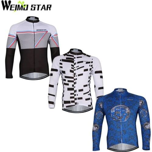 Weimostar Team Bike Jerseys Cycling clothing Riding Top Male MTB Ropa Ciclismo Spring Autumn Wear Maillot Long Sleeve Shirts