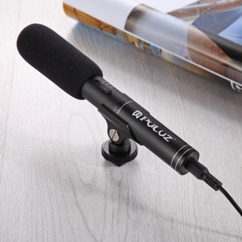 PULUZ Professional Interview Condenser Video Shotgun Microphone with 3.5mm Audio Cable for DSLR & DV Camcorder