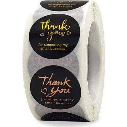 Red Love Bronzing Thank You Stickers Labels Paper Decoration Scrapbook Sticker Sealing Stationery Supply 100PCS