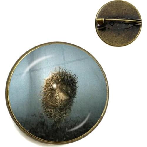 2021 Hot Fashion Hedgehog Brooch Cute Animal Pins Jewelry Brooches Sliver Color Collar Pin For Women Men Gift