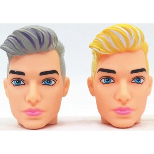 Fashion Head For Black Doll 3D Eyes Long Hairs Head For Ken Accessories For Barbie Children Game Girl' Birthday Present Gifts