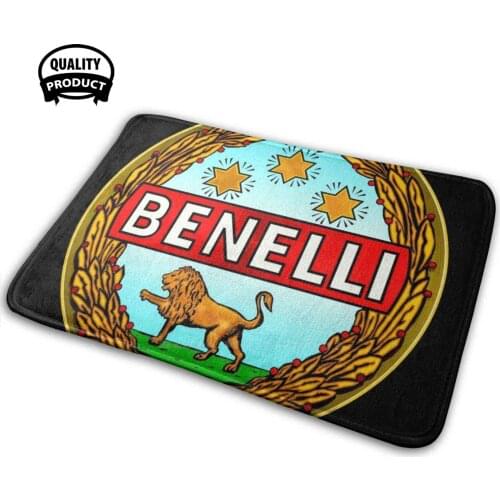 Benelli Motorcycles Italy Soft House Family Anti-Slip Mat Rug Carpet Benelli Vintage Motorcycle Italy Bike Racing Vintage