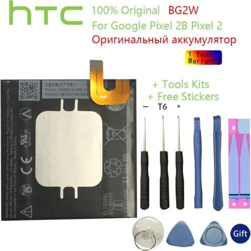HTC Original Batteries BG2W For HTC Google Pixel 2B Pixel 2 Muski Mobile Phone Replacement Li-ion Batteries Gift Tools+Stickers
