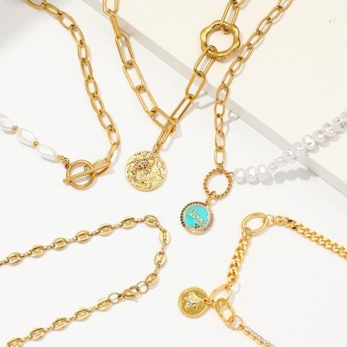 DIY women necklace Sun Moon Charms for Jewelry Diy necklace Supplies Gold Charm Pendant Design Charms for women pearl Necklace