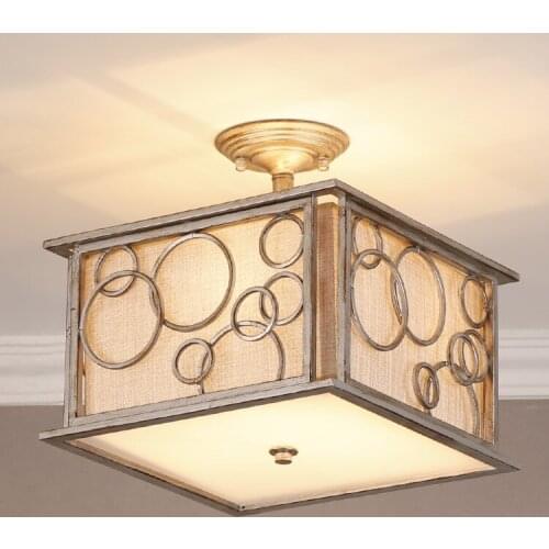 American style retro ceiling lamp Nordic country garden European style bedroom corridor entrance iron art ceiling lamp ya817