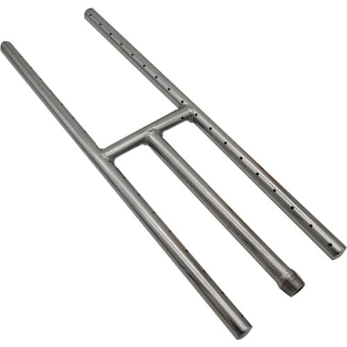 Earth Star 18" x 6" Rectangular Fire Pit and Fireplace H-Burner Stainless Steel