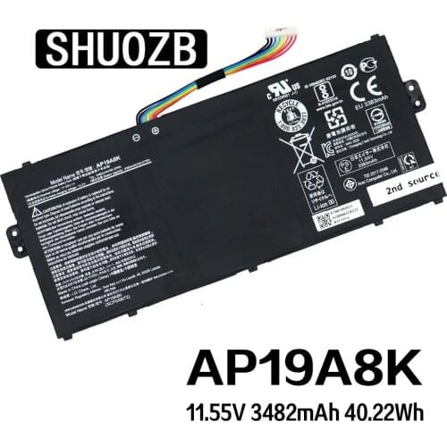 SHUOZB AP19A8K 11.55V 3482mAh 40.22Wh Laptop Battery For Acer