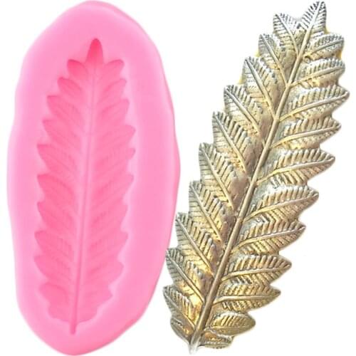 Feather Silicone Mold Leaf Fondant DIY Party Cupcake Topper Molds Cake Decorating Tools Chocolate Gumpaste Candy Resin Moulds