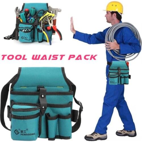 Canvas Hardware Oxford Tool Bag Electrician Kit Thicken Multifunction Waist Bag Waist Hanging Type Tool Bag