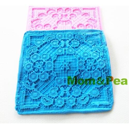 Mom&Pea 0716 Free Shipping Lacelike Silicone Mold Cake Decoration Fondant Cake 3D Mold Food Grade