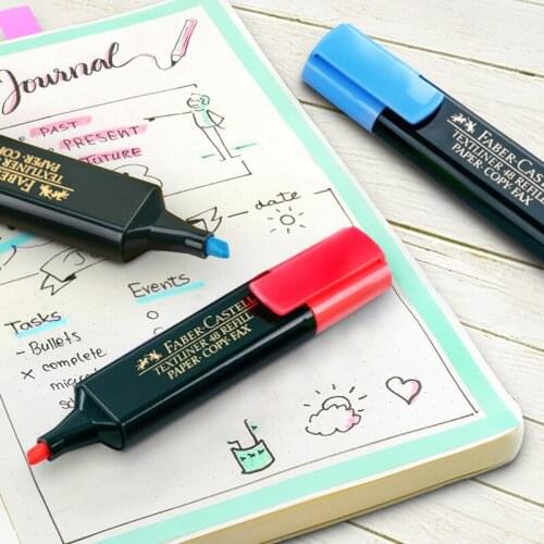 1pc Faber Castell Highlighter Pen Water-based Fluorescent Pen Marker Pen Bullet Joural School Supplies