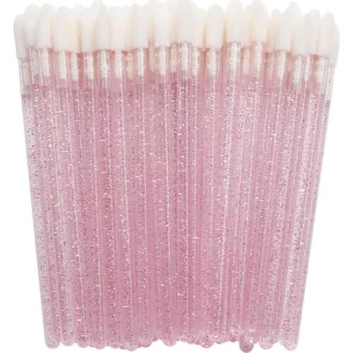 1000 Pcs Disposable Crystal Lip Brushes Make Up Lip Brushes Lipstick Lip Gloss Wands Eyeshadow Brushes Applicator Tool Glitter