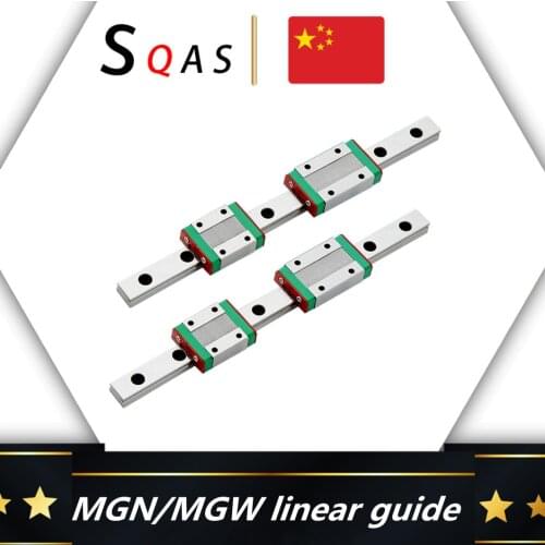 2 pcs MGN12 MGN15 200mm -1800mm miniature linear rail linear guide + 4 pcs MGN12C / MGN12H / MGN15C / MGN15H carriages blocks