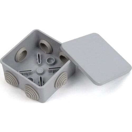 6-hole Industrial Control Wire Box 80*80*40mm Plastic Waterproof Outdoor Security Power Wiring Junction Box