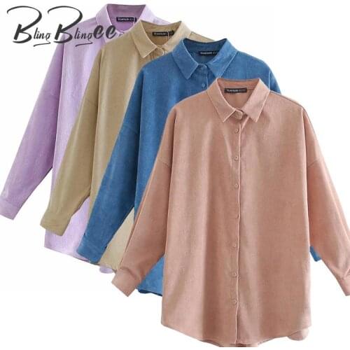 BlingBlingee Women's Corduroy Shirts