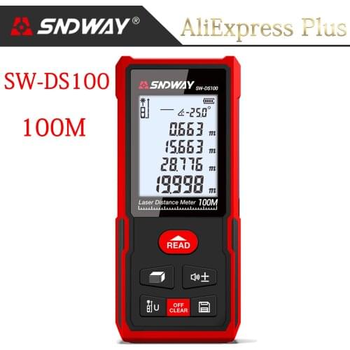 SNDWAY Laser Rangefinder 120m 100m 70m 50m Laser Distance Meter Electronic Roulette Digital Rang Finder Trena Tape Lazer Measure