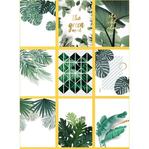 DIY Diamond Pictures Nordic Tropical Green Plants Leaf Poster 5D Dimond Cross Stitch Mosaic Embroidery Painting Wall Art Kits