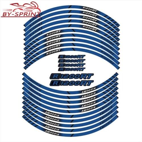 For BMW R1200RT R 1200RT r1200rt Motorcycle Inner Rim Wheel Stickers Reflective Waterproof Stripes Wheel LOGO Decal Stickers