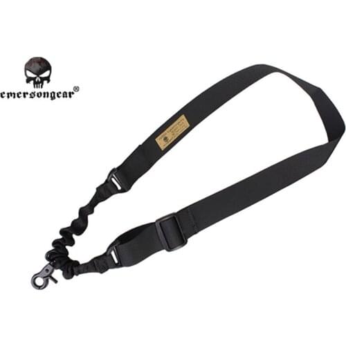 Emerson Tactical Single Point Gun Sling Rifle Sling Bungee Strap Belt Rope w Metal Hook Airsoft Hunting Airsoft Accessories