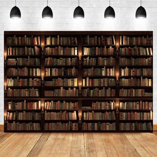 Bookshelf Background Photography Vintage Board Baby Library School Backdrop Photocall Photophone Photo Booth Props