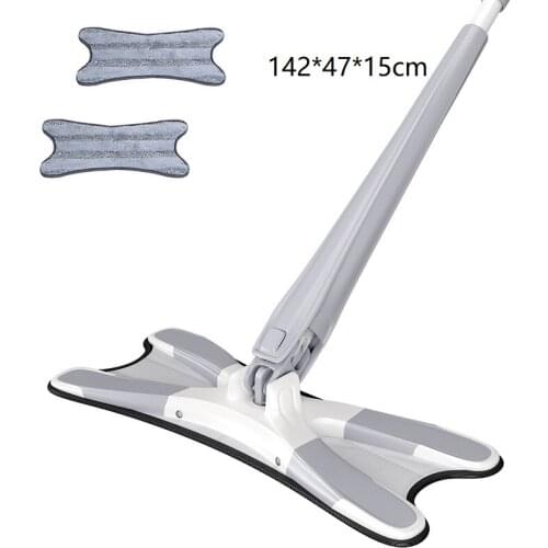 X-Type Microfiber Floor Mop Reusable 360 Degree Flat Mops Replace Cloth Hand-Free Wash Manual Extrusion Household Cleaning Tools
