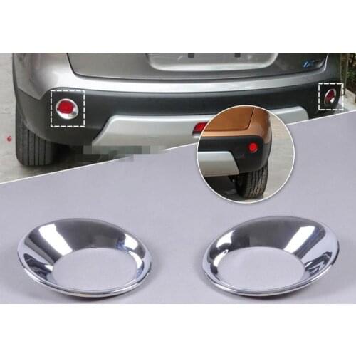 JanDeNing 2pcs ABS Chrome Rear Fog Light Lamp Cover trim For Nissan Qashqai 2010-2013