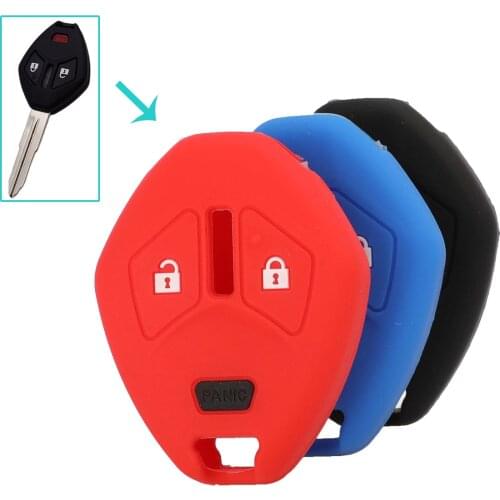 Bilchave 3BT Silicone Car Key Case Cover Fob For MITSUBISHI Endeavor Outlander Sport RVR Galant Lancer Endeavor Outlander