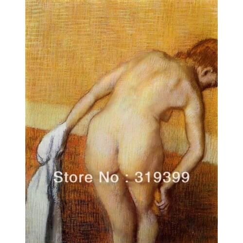 100% handmade Edgar Degars Oil Painting Reproduction on Linen Canvas,Woman Having a Bath by edgar degas,Free DHL Shipping
