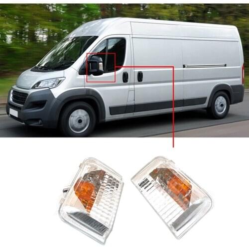 Left+Right Rearview Mirror Indicator Turn Signal Light Cover for Fiat Peugeot Citroen MK3 71748253 71748252 Without Bulb