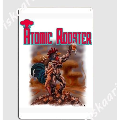 Atomic Rooster Medieval Metal Plaque Poster Kitchen Wall pub Designing Wall Plaque Tin sign Posters