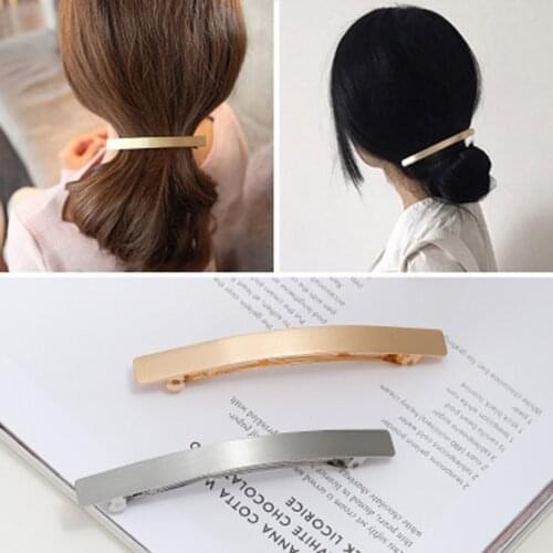 Women Girl Fashion Spring Clip Hairpin Hair Clip Accessories Headdress Hairclip Gold/silver Spring Clip Long Portable Headdress