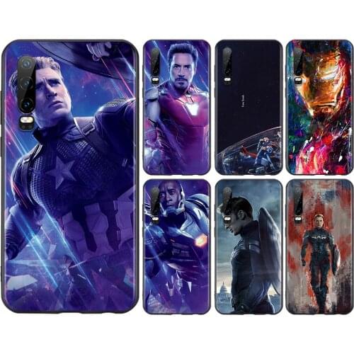 Avengers super hero cool For Huawei P50 P40 P30 P20 P10 P9 P8 Lite E Pro Plus Lite Mini 2019 2017 Black Soft Phone Case