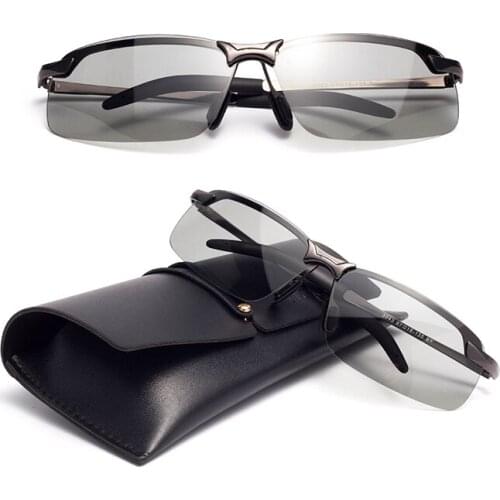 Color changing film mens polarized glasses aluminum magnesium sunglasses sports sunshade driving professional riding mirror3043