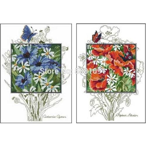 Flower in the picture patterns Counted Cross Stitch 11CT 14CT 18CT DIY Cross Stitch Kits Embroidery Needlework Sets home decor