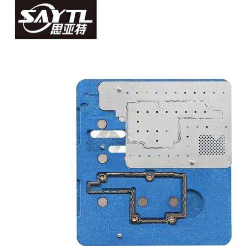 SAYTL BGA Reballing Stencil Kit for iPhone X Motherboard Middle Layer Planting Tin Template Reballing Plate Soldering Net