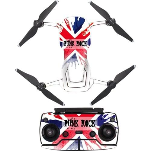 Punk Rock Style Decal Skin Sticker For DJI Mavic Air Drone + Remote Controller + 3 Batteries Protection Film Cover A0165