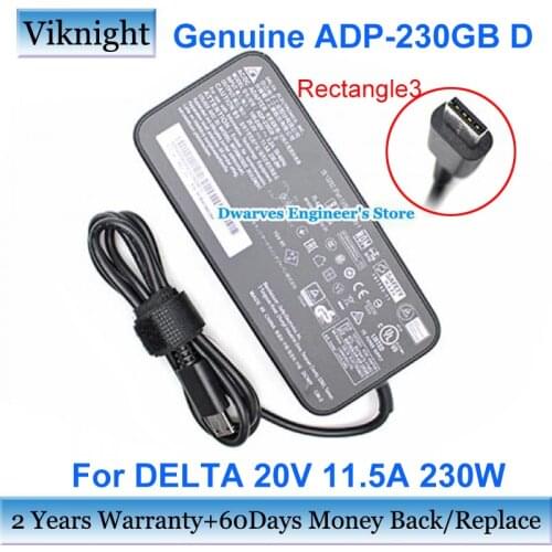 Original DELTA ADP-230GB D 20V 11.5A 230W AC Adapter Charger M1B12403SK Laptop Power Supply Rectangle3