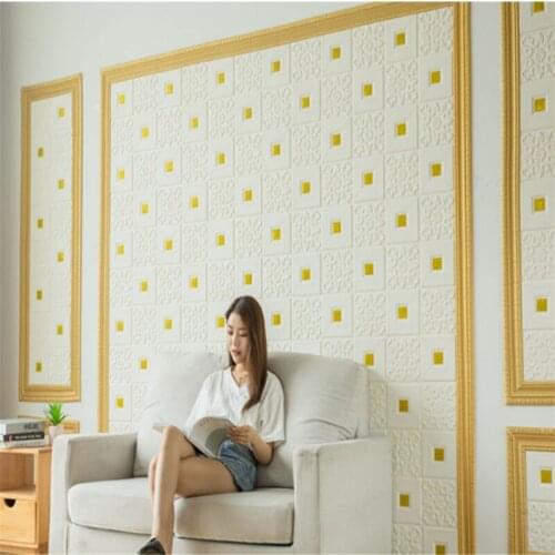 Self-adhesive Wall Stickers 3d Background Foam Wallpaper Ceiling Living Room Bedroom Tv Roof Ceiling Decoration Stickers Home De