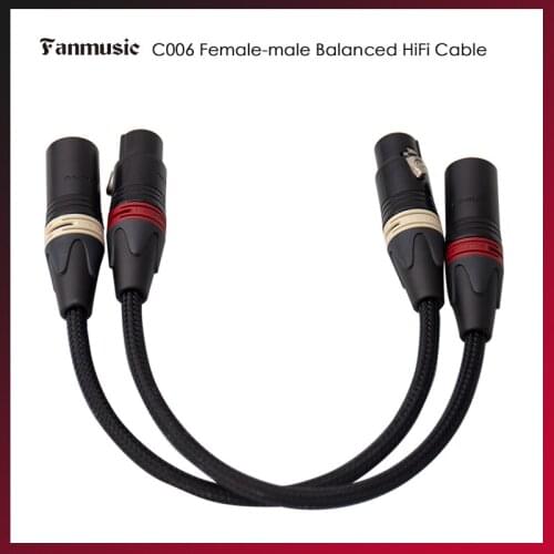 Fanmusic C006 Female-Male Balanced HiFi Cable 20cm/50cm