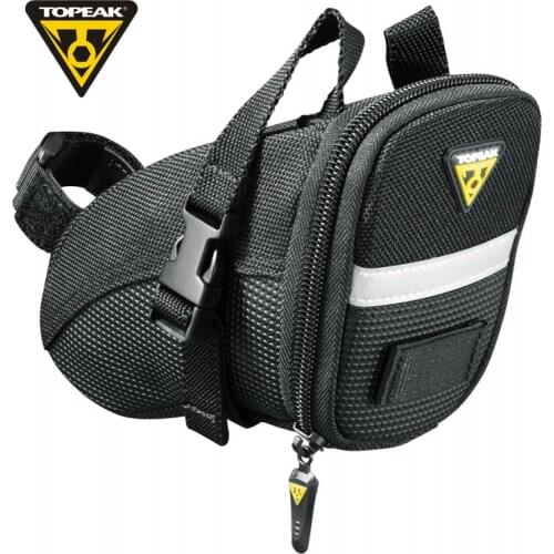 Topeak Aerodynamic Bicycle Seat Bag 4 Size Cycling Saddle Pannier Road Bike Seatpost Pack MTB Bicicleta Quick Release Bike Pouch