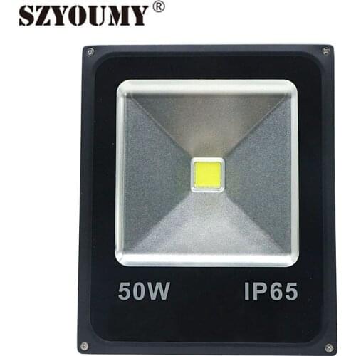 SZYOUMY 5pcs/lot 50W Ultra Slim Flood light Outdoor Waterproof Floodlight AC85-265V DHL FEDEX