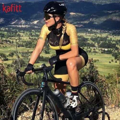 Kafitt Triathlon Tights Womens Cycling Custom Cycling Jersey Short Sleeve Tights Jumpsuit